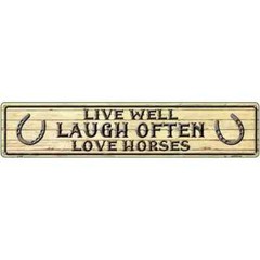 Laugh Often 3″x12″ metal street sign plaque Home Door Garage Wall Decor