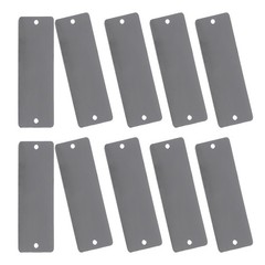 10 Pcs Stainless Steel Nameplate Rectangle Metal Tags Engravable Pet
