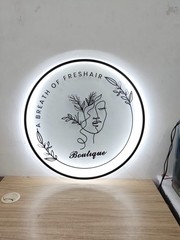 Custom Acrylic LED Halo Wall Sign| Backlit Business Wall Decor For Office, Salon
