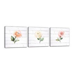 3pc Floral Canvas Print Wall Art Modern Décor For Living Room Gift Ideas 12×12