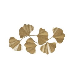 Madison Park Gold Foil Ginkgo Leaf Wall Art, 43″ W, Metal Home Decor