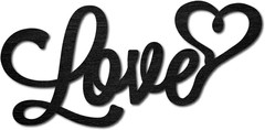 CREATCABIN Wood Cutout Love Sign Heart Laser Cut Wooden Wall Decor Sculpture Han