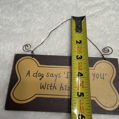Love Dogs Themed Wooden Signs Home Decor Lot Of 2 Paw prints & Tail Wag