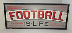 Football is life wood sign decor