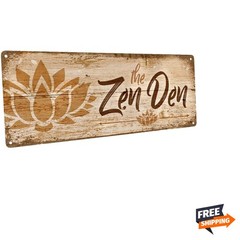 Metal Wall Decor 6×16 Zen Den Inspirational Quote Quotes Sign Gift