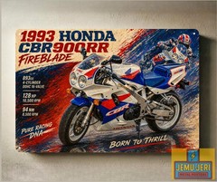 1993 Honda CBR900RR Fireblade Motorcycle Metal Poster 30x20cm Sign
