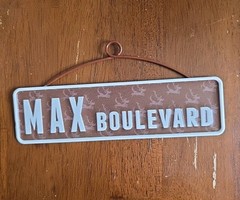 Dr. Seuss MAX THE DOG Lane Mini Metal Sign G1