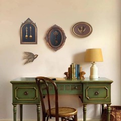Vintage Wall Sculpture, Antique Pediment, Hallway Wall Art, Hand Painted Wall…