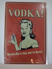 Vintage Retro Tin Sign door Wall Decor Metal Bar Pub It’s Vodka I’m Horny