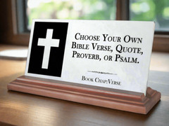 Christian Scripture Marble Plaque – Personalized Bible Verse, Proverb, or Psalm