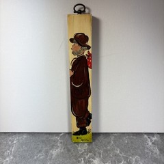 VINTAGE WOOD PLAQUE / PAINTED FREE SPIRIT 9” TALL