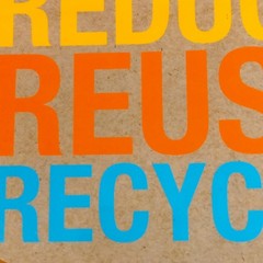 REDUCE REUSE RECYCLE Tin Sign 11.5″x8.5″ Bright Text Heart/Earth Graphic Image