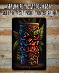 Metal Sign – Hawaiian Tiki Mug – Home, Beach Bar, Poolside, Patio, or Tiki Bar
