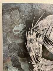 Marvel The Punisher Canvas Sign! Skull Image!  (Wall Art 12” X 12” X 1”)