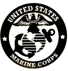 United States Marine Corps Metal Sign Art 12″ 24″ or 30″ CHOOSE YOUR COLOR