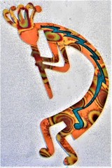 COPPERCUTTS Kokopelli Wall Plaque 6″ x 10″ SouthWest Rustic Style Copper & Wood
