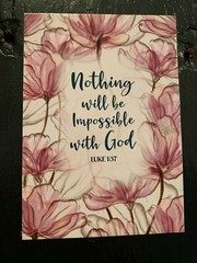 Slate Wall Hanging – “Nothing will be Impossible” with leather hanger 8″ x 11″ R