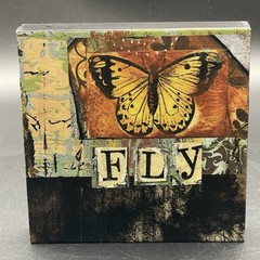 Kelly Rae Roberts Fly Butterfly Wall Art Plaque 6×6 Demdaco Inspirational