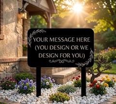 Custom Garden Sign, Design Your Own Metal Sign, Personalized Lawn Decor, Custom