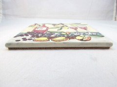 Decorative Ceramic Wine and Grapes Hanging Wall Tile