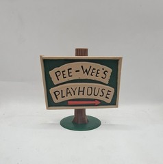 1980s TV Show Pee Wees Playhouse Sign on Tree Shelf Desk Art