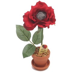 Terra Cotta Pot Steel Rose – Anniversary Gift