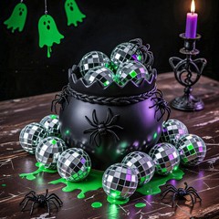 20pcs Mirror Disco Balls for New Year Party Decor – Assorted Sizes with Rope