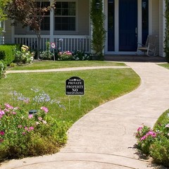 Private Property Sign with Metal Stakes, 21.5 Inch High, 2 Pack Double Sided …