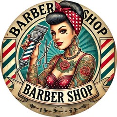 Tin Metal Signs Vintage Barber Shop Metal Wall Art Sign – 1pc 8×8 Inch Aluminum