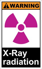 X-Ray Radiation Warning OSHA / ANSI Aluminum METAL Sign