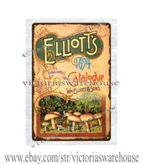 1894 Elliott William Sons Seedsmen metal tin sign home decoration things