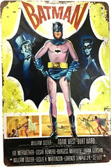 TIN SIGN new 8×12 Batman Robin penguin cat woman bat boat TV show DC comics B9