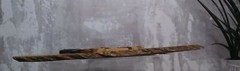 Pyrography Embossed Raw Edge Wood Asian Chinese Plaque Wall Art Vintage Art Work