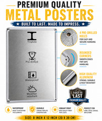 Escape From New York Movie Metal Poster – Tin Sign – Size 8*12inch
