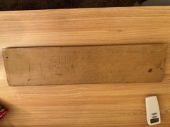 Vintage Hand Carved Wood Sign Mom & Dad 24″x6″