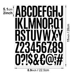 10 Sheets 500 Pcs Vinyl Letter Stickers,2 inch Self-Adhesive Alphabet Numbers…