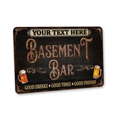 Personalized Basement Bar Sign Garage Bar Home Bar Decor Metal Sign 108122002184