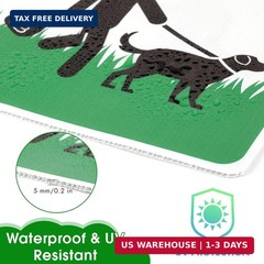 2 Pack Clean up After Your Dog Signs, 12.6″ x 9.5″ No Pooping Dogs Signs with Me