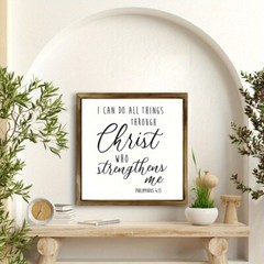 Wooden Signs I Can Do All Things Through Christ Wall Art Signs Bible Wall Art