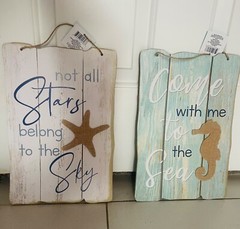 Two Beach Themed Wall Hangings