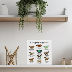 Inspirational Bible Verse Wooden Box Sign Christian Home Decor Butterfly You Are