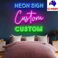 Custom Neon LED Light Night Signs Wedding Birthday Bedroom Party Beer Wall Decor