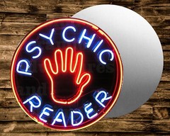Metal Round Sign PSYCHIC READER MEDIUM Wreath Crafts & miniatures