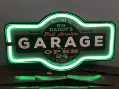 New Big Daddy’s Garage Marquee LED Wall Sign 17” Bar Man Cave Decor Plastic