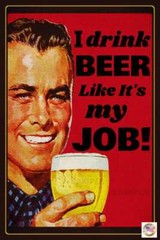BEER JOB! METAL SIGN 8″X12″ MAN CAVE FUNNY BAR PUB HAPPY HOUR GARAGE OFFICE TIKI