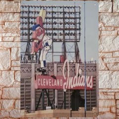 Vintage Stadium Sign Cleveland Municipal Stadium Chief Wahoo Indians Aluminum