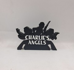 1970s Charlies Angels Logo Sign Desk Shelf Art Home Decor