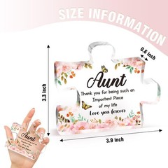 Engraved Acrylic Block Puzzle Piece Decorations Unique Gifts for Aunt