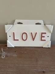 Hearth & Hand Magnolia LOVE Wall Art Sign Home Décor White 10”x 5”