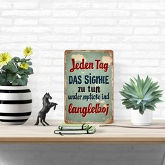 Metal Sign 20.32*30.48 cm German Slogan Tinplate